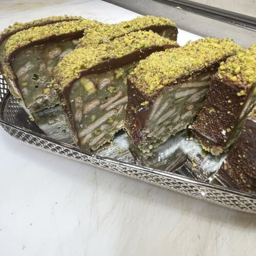 Μωσαϊκό με πραλίνα φιστικιού